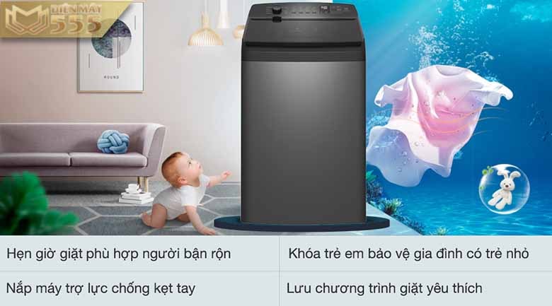 Máy giặt Electrolux Inverter 12 kg EWT1274M7SA lồng đứng