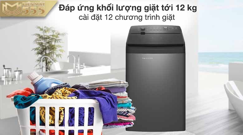 Máy giặt Electrolux Inverter 12 kg EWT1274M7SA lồng đứng