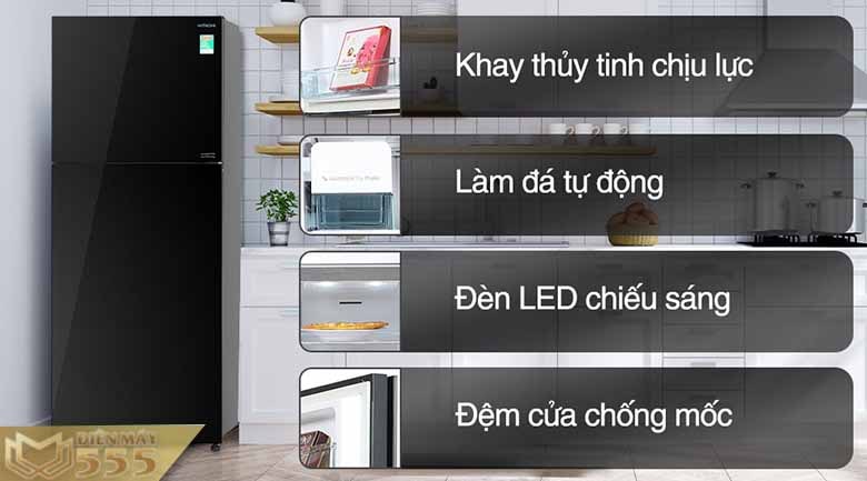 Tủ lạnh Hitachi Inverter 349 lít R-FVY480PGV0 GBK