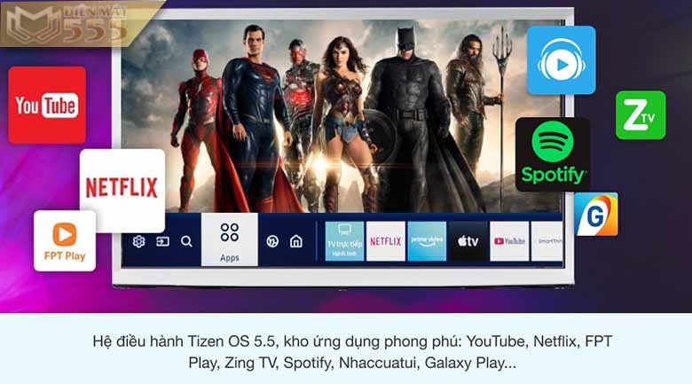 Smart Tivi QLED Samsung 4K 55 inch QA55LS01T - The Serif Samsung