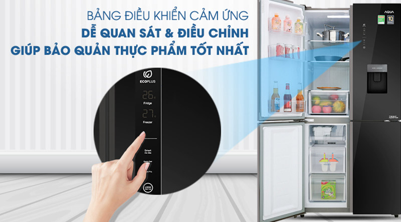 Tủ lạnh Aqua Inverter 456 lít AQR-IGW525EM(GB) - Chính Hãng