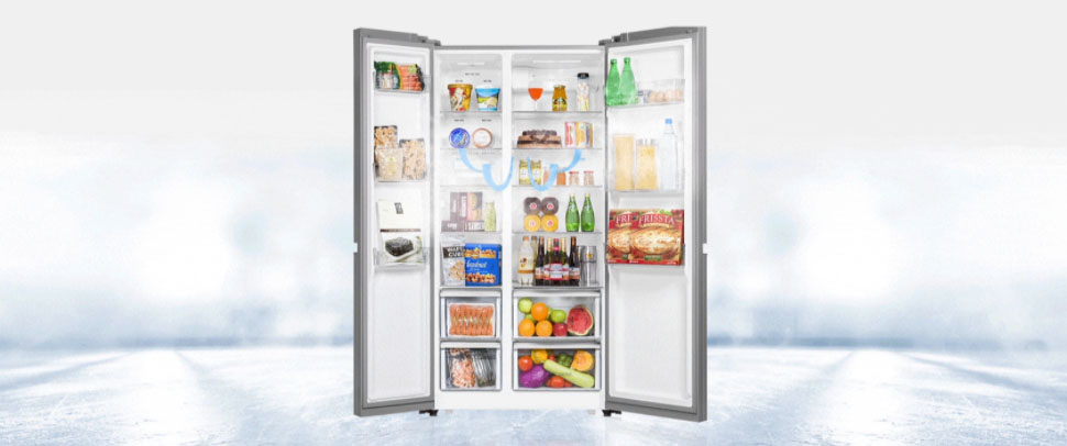 Tủ lạnh Aqua Inverter 518 lít AQR-IG585AS GS luồng lạnh đa chiều