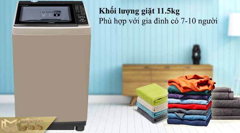 Máy giặt Aqua inverter 11,5kg AQW-DW115AT