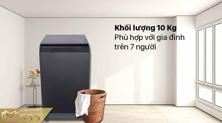 Máy giặt Aqua 10kg AQW-F100GT BK - lồng đứng