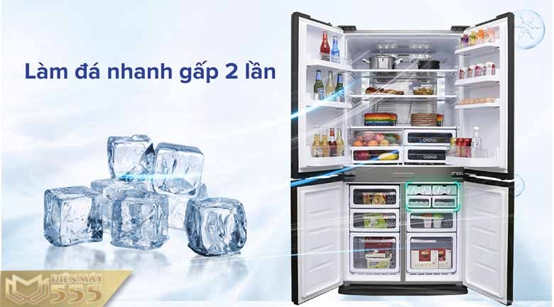 Tủ lạnh Sharp Inverter 605 lít SJ-FX680V-ST - Model 2015