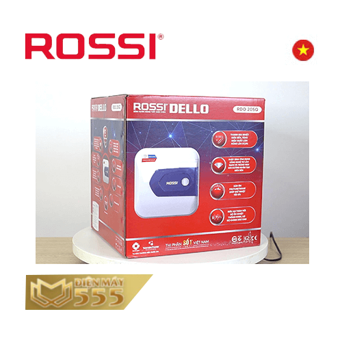 Bình Nóng Lạnh Rossi Dello RDO-15SQ 15L Vuông Gián Tiếp
