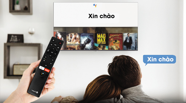 Điều khiển bằng giọng nói thông qua Trợ lý ảo thông minh cùng remote thông minh chính hãng