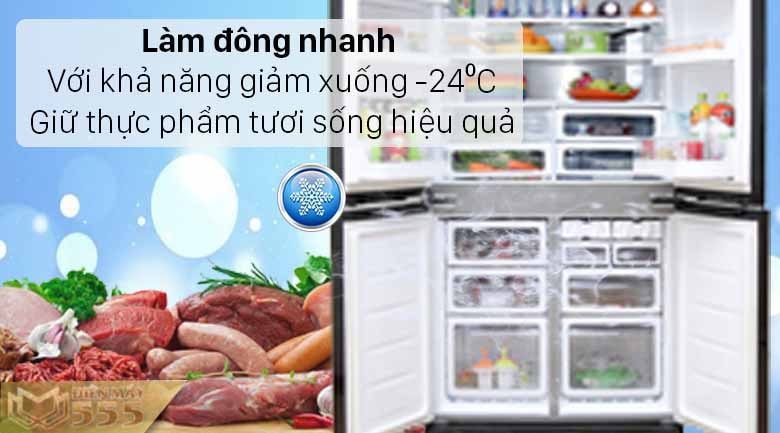 Tủ lạnh Sharp Inverter 572 lít SJ-FX640V-SL - Model 2021