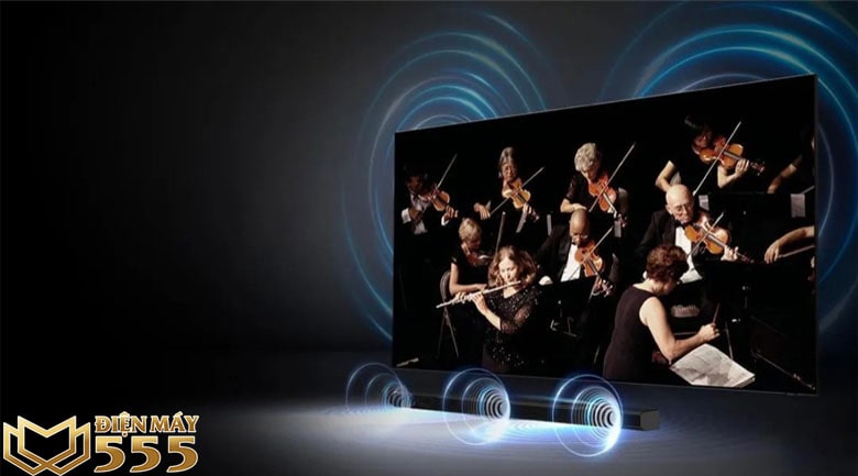 Q-Symphony và Adaptive Sound Smart Tivi Samsung 4K 55 inch UA55AU7000r