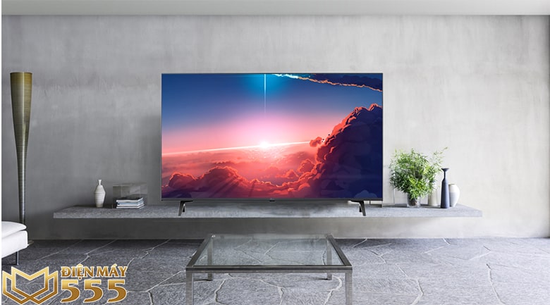 thiết kế siêu mỏng, gọn gàng thanh lịch của Smart Tivi LG 4K 43 inch 43UQ7550PSF