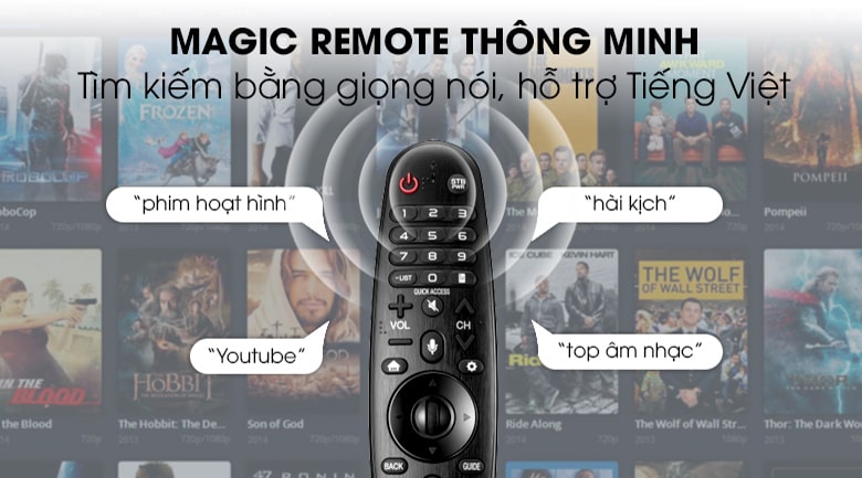 Tìm kiếm giọng nói bằng tiếng việt qua Magic Remote, LG Voice Search trên Smart Tivi LG 4K 43 inch 43UQ7550PSF