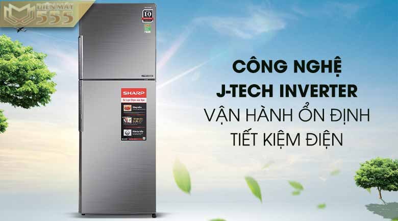 Tủ lạnh Sharp Inverter 287 lít SJ-X316E-SL - Model 2016