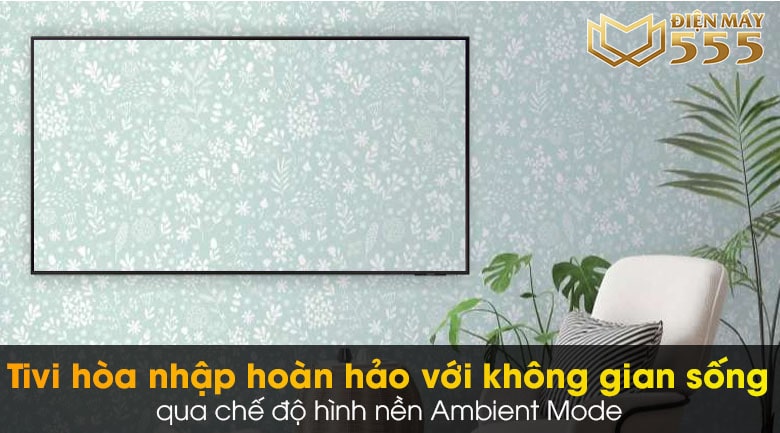chế độ hình nền Ambient Mode trên Smart Tivi Samsung 4K 55 inch UA55AU9000