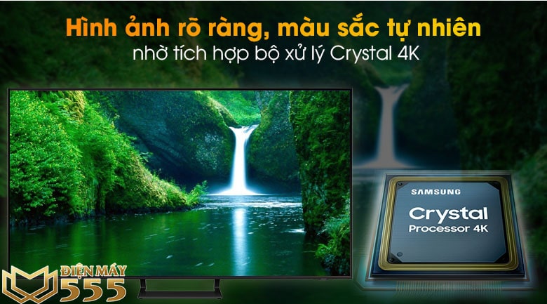 bộ xử lý Crystal 4K trên Smart Tivi Samsung 4K 55 inch UA55AU9000