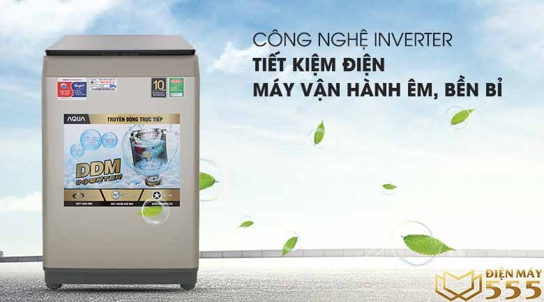 Máy giặt Aqua inverter 9 kg AQW-DW90CT(N) - Lồng đứng 