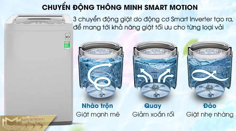 Máy giặt LG Inverter 8 kg T2108VSPM2 lồng đứng