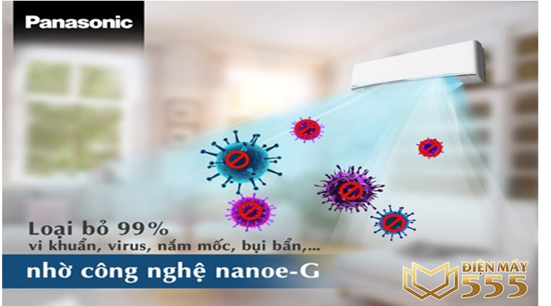 Công nghệ Nanoe-G diệt khuẩn khử mùi trên Điều hòa Panasonic 9000 Btu 1 chiều N9ZKH-8
