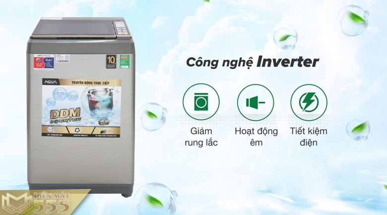 Máy giặt Aqua inverter 9 kg AQW-DK90CT(S)