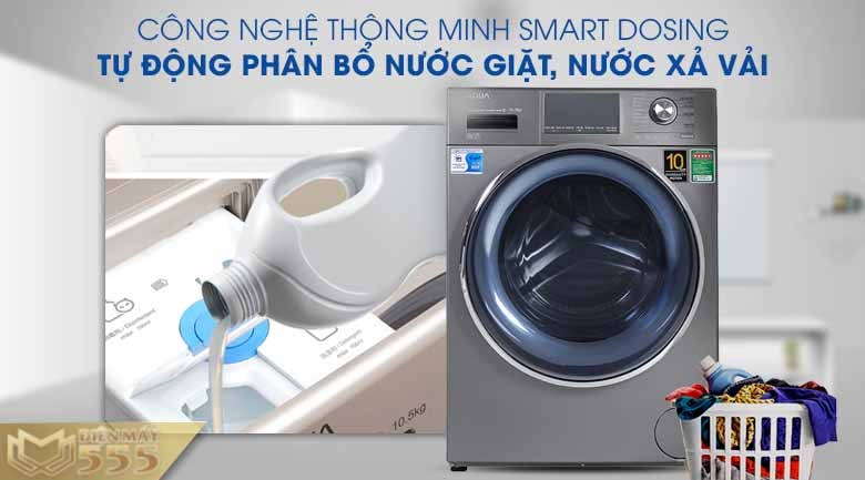 Máy giặt Aqua Inverter 10.5 KG AQD-DD1050E S