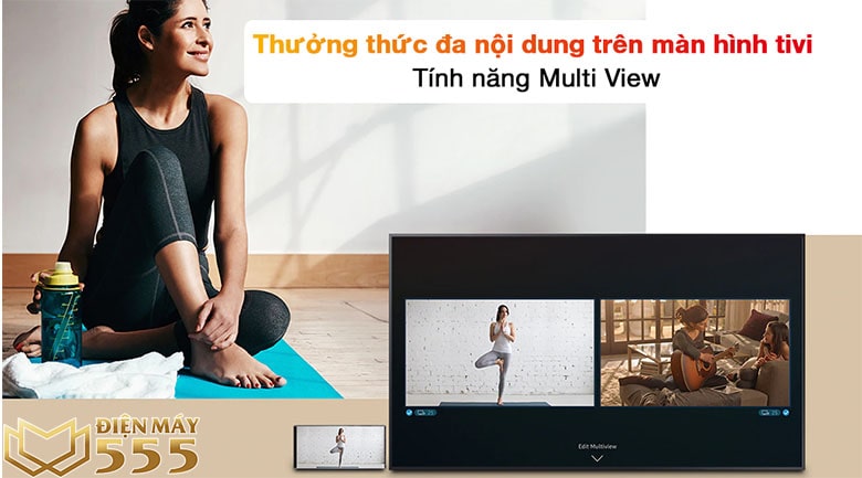 tính năng MultiView trên Smart Tivi QLED 4K 55 inch Samsung QA55Q70A 
