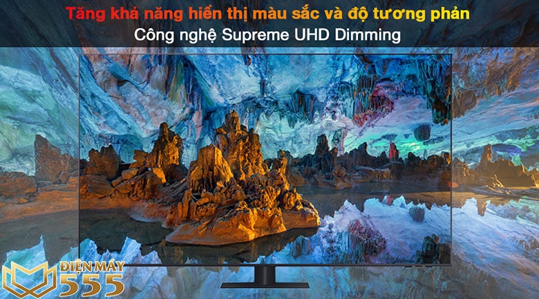 công nghệ supreme uhd diming trên Smart Tivi QLED 4K 55 inch Samsung QA55Q70A 