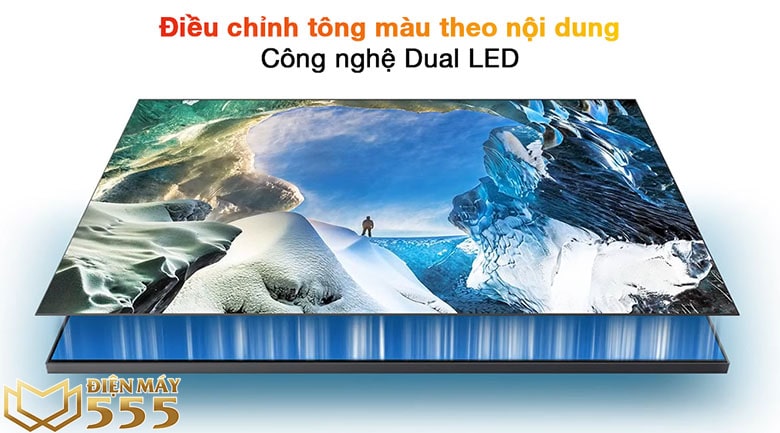 công nghệ dual lead trên Smart Tivi QLED 4K 55 inch Samsung QA55Q70A 