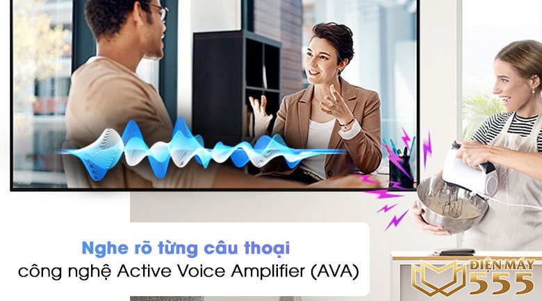 công nghệ Active Voice Amplifier (AVA) trên Smart Tivi QLED Samsung 4K 55 inch QA55Q80A 