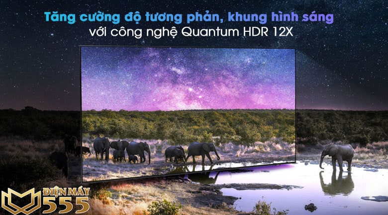 công nghệ Quantum HDR 12X và Contrast Enhancer trên Smart Tivi QLED Samsung 4K 55 inch QA55Q80A 