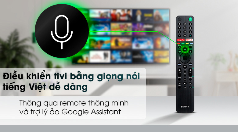 - Android tivi Sony KD-55X9000H/S Remote thông minh