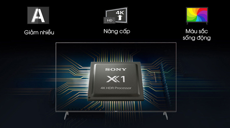 - Android tivi Sony KD-75X9000H với Chip X1 4K HDR Processor và 4K X-Reality Pro