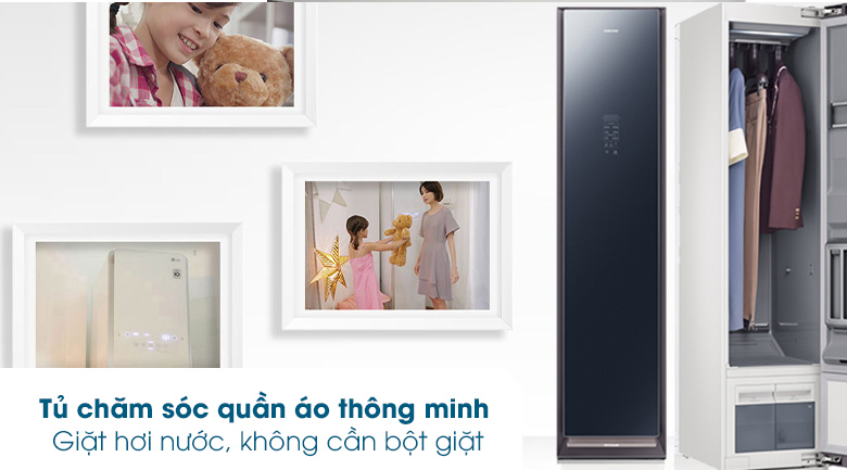 Máy giặt hấp, tủ chăm sóc quần áo thông minh Samsung DF60R8600CG/SV