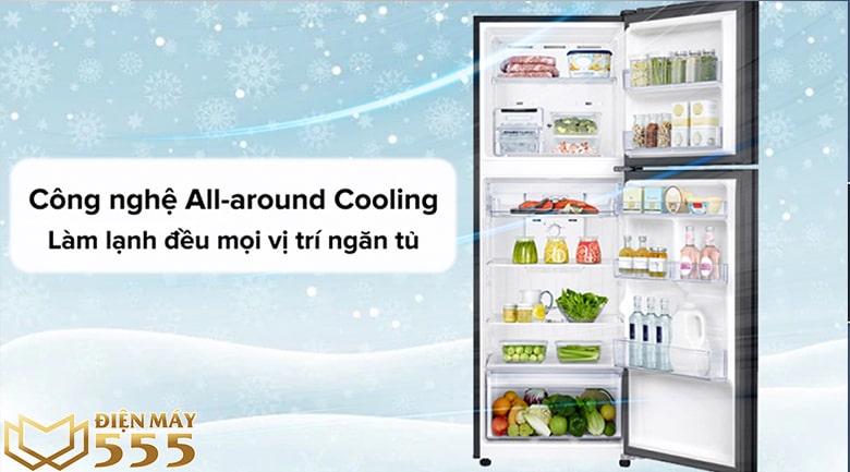 công nghệ All Around Cooling trên Tủ lạnh Samsung Inverter 302 Lít RT29K503JB1/SV