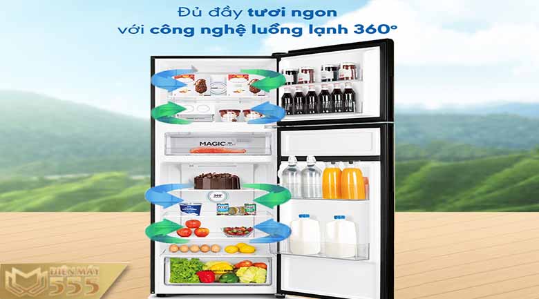 Tủ lạnh Aqua Inverter 312 lít AQR-T359MA (BS)