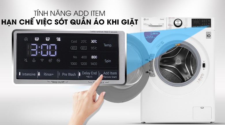 Máy giặt LG inverter 9kg - Dễ dàng thêm quần áo vào kể cả khi đang giặt