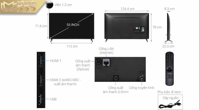 Smart Tivi LG 55 inch 4K 55UP7550PTC