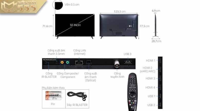 Smart Tivi LG 8K 55 inch 55NANO95TNA