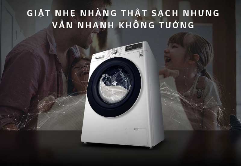 Máy giặt LG Inverter 9 kg FV1409S3W - Chính Hãng