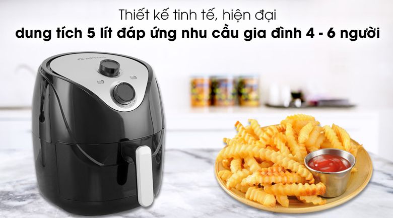 Nồi chiên không dầu Rapido RAF5.0M 5 lít - Thiết kế tinh tế