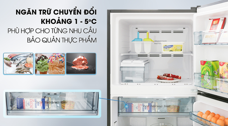 Tủ lạnh Hitachi Inverter 339 lít R-FG450PGV8 GBK / GBW - Chính Hãng