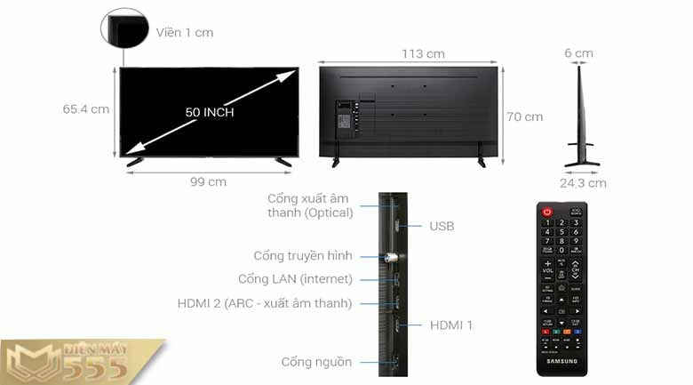 Smart Tivi Samsung 4K 50 inch UA50NU7090 - Chính hãng