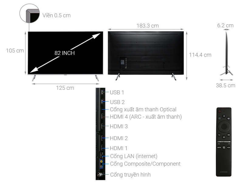 Smart Tivi QLED Samsung 4K 49 inch QA49Q75R - Chính hãng