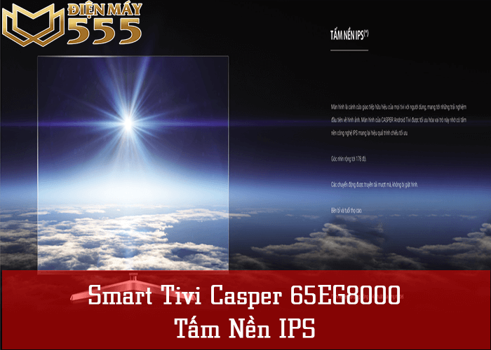 Smart Tivi Casper 65 inch 65EG8000 Hệ Điều Hành Android - Chính hãng