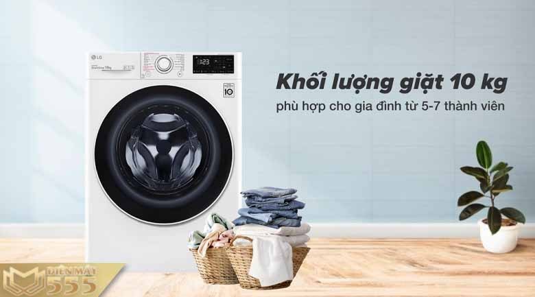Máy giặt LG Inverter 10kg FV1410S5W Mới 2021 - Chính hãng