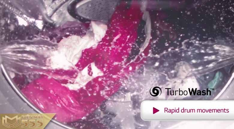 Công nghệ Turbowash được trang bị trên máy giặt LG