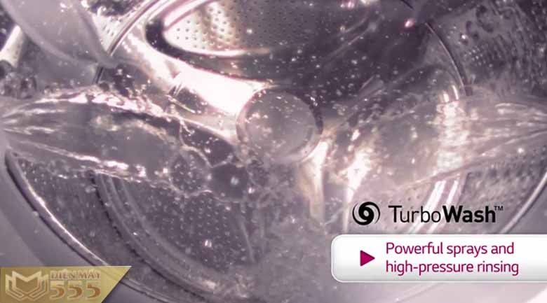 Công nghệ Turbowash được trang bị trên máy giặt LG