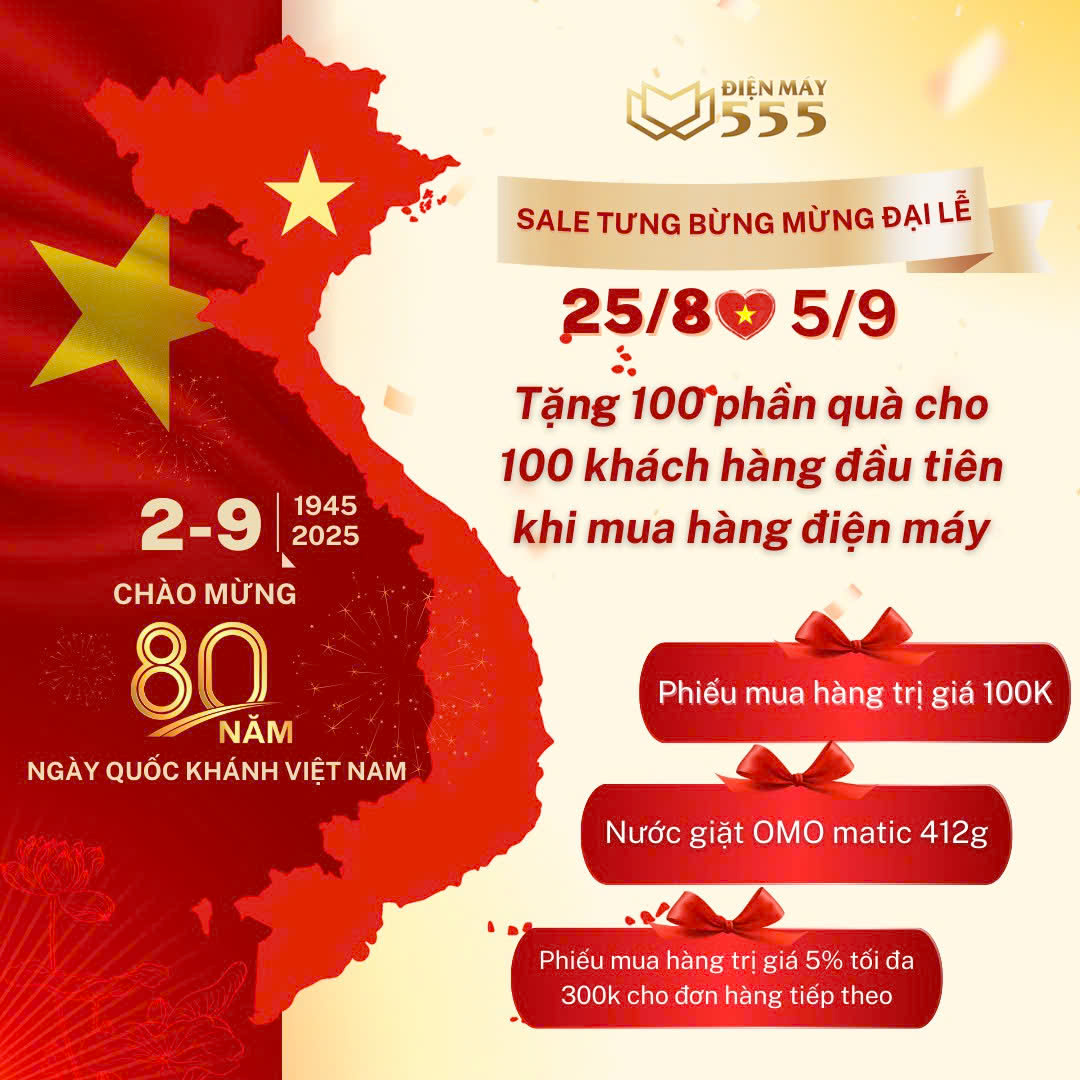 ĐÓN TẾT ĐỘC LẬP 2/9 – SALE TƯNG BỪNG – MỪNG ĐẠI LỄ!