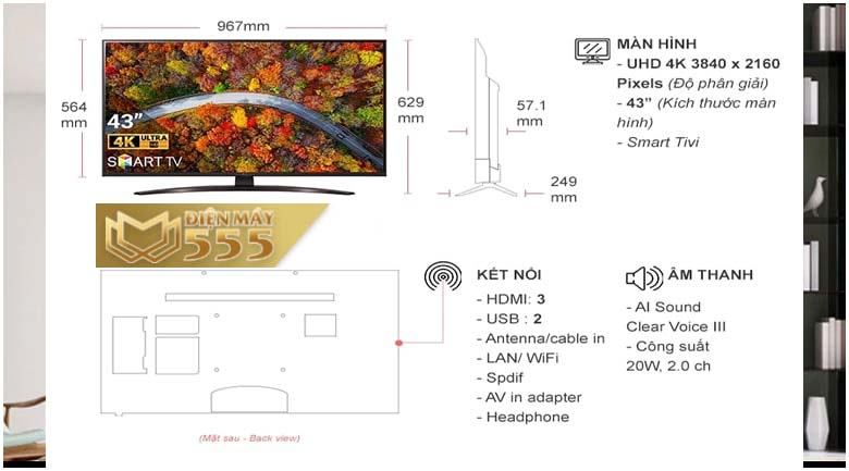 Smart Tivi LG 43UP8100PTB