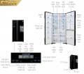 Tủ lạnh Hitachi Inverter 600 lít R-FM800PGV2 GBK/GS