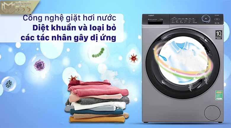 Máy giặt Aqua Inverter 9.0 KG AQD-A900F- lồng ngang