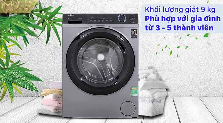 Máy giặt Aqua Inverter 9.0 KG AQD-A900F- lồng ngang
